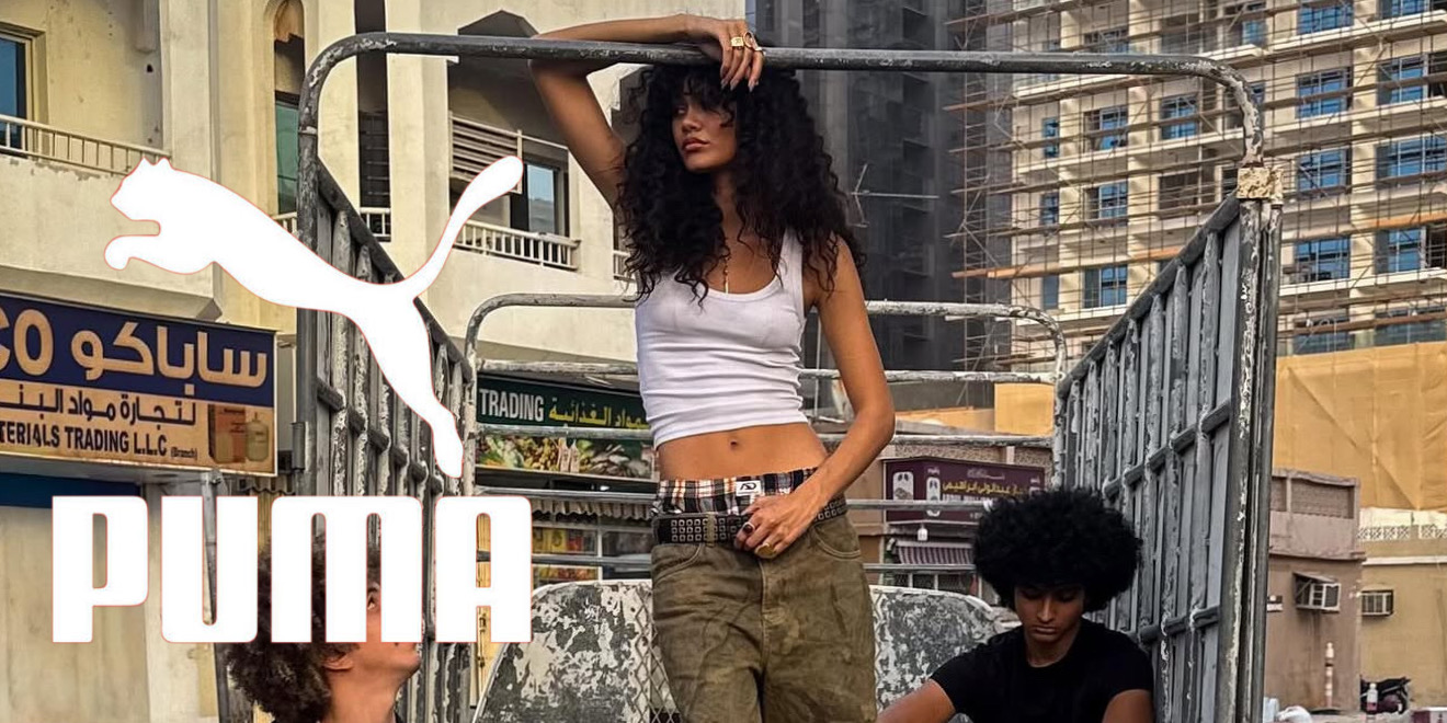 Char Goodrick per la campagna Puma Middle East
